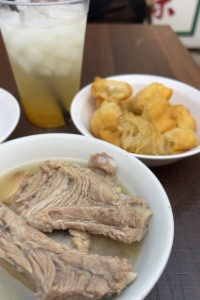 local food grabbing some Bak Kut Teh